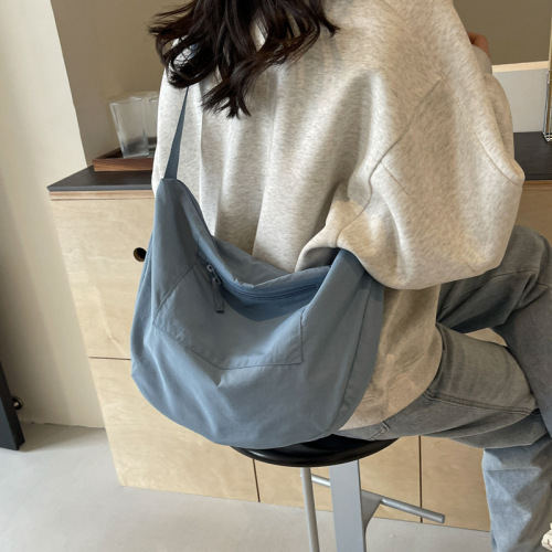 Bags for women new style single shoulder crossbody dumpling bag large capacity tote women's bag solid color Ruiying versatile nylon bag trendy