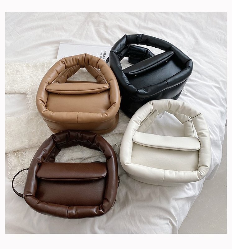 Autumn and winter new cotton clothing bag, fashionable texture, casual and simple Korean style cross-body shoulder bag, down cloud bag