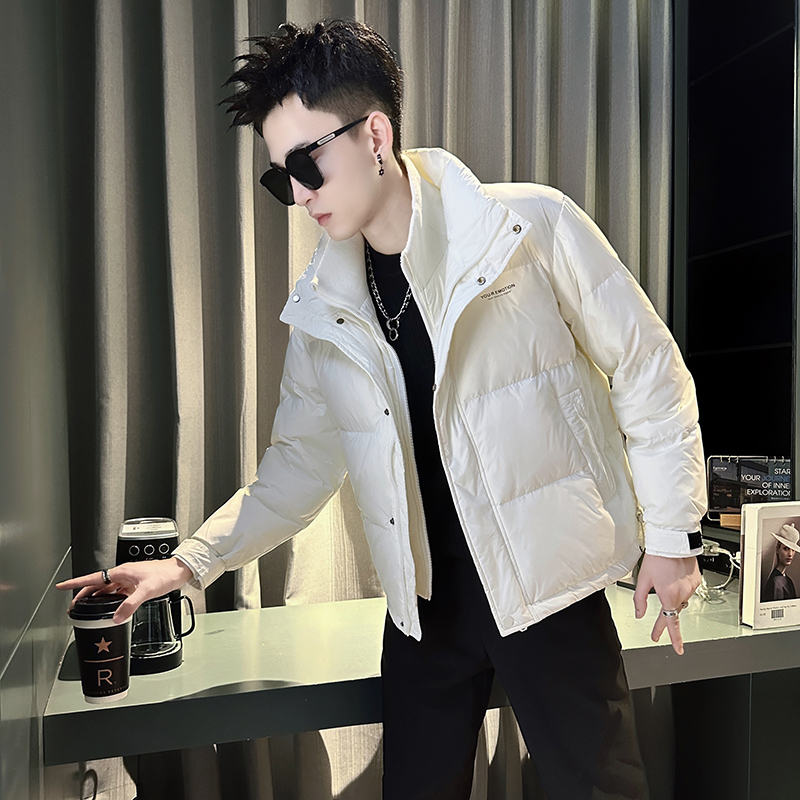 Live broadcast main style men's stand collar thickened popular fake two-piece cotton coat