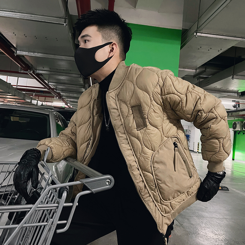 Baseball collar casual quilted liner winter handsome ma1 American warm cotton jacket suit