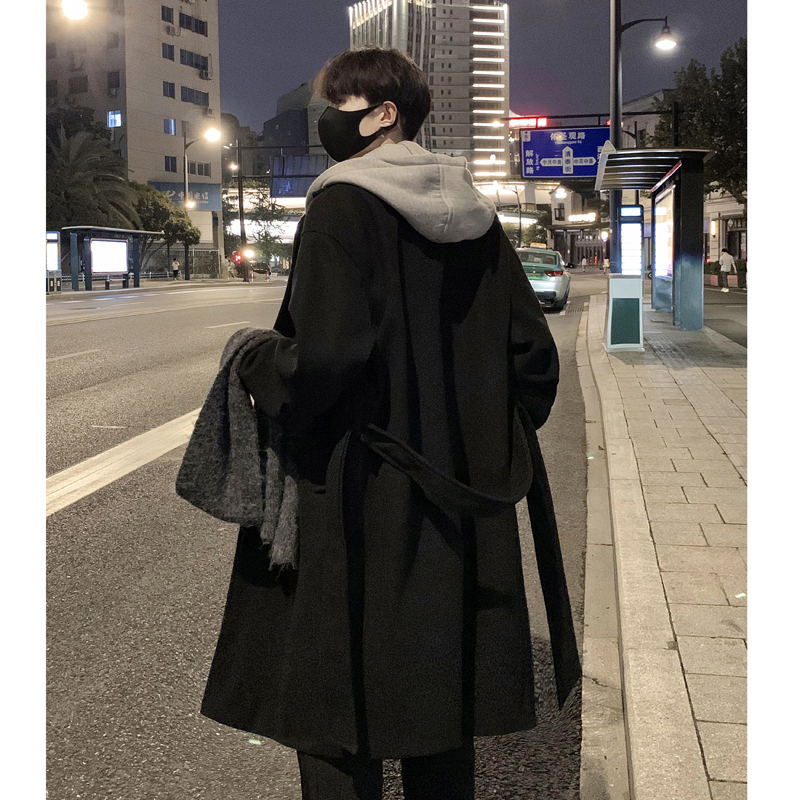 New fake two-piece detachable hooded woolen padded coat