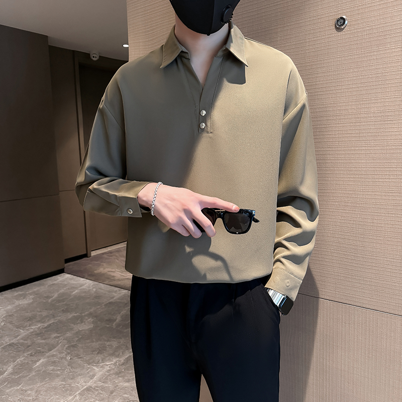 Shangxin shop owner young man's high-end design casual business British long-sleeved shirt