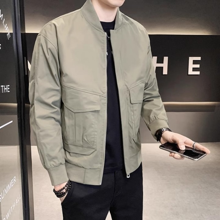 Autumn men's jackets, men's casual jackets, trendy versatile work clothes, baseball uniforms, youth jackets, autumn