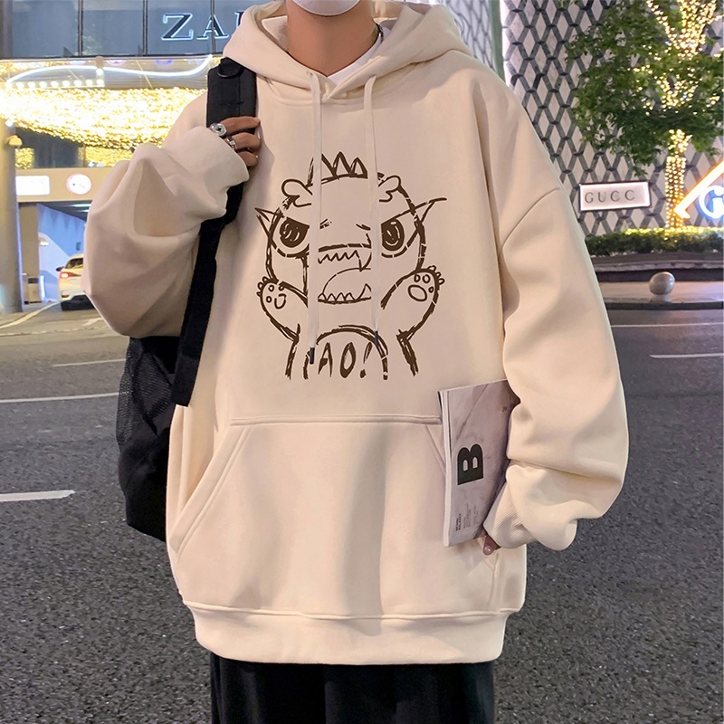 Autumn and winter pure cotton sweatshirt Little Dinosaur trendy brand men's long-sleeved American trendy brand hoodie clothing