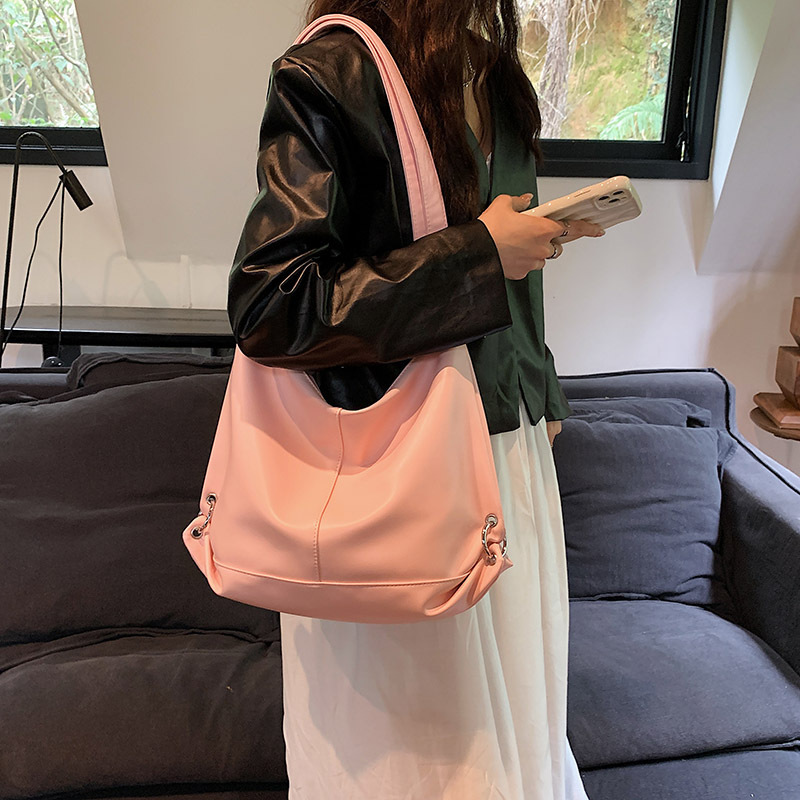 Commuting large bag new fashion solid color shoulder bag women's large capacity summer high-end versatile crossbody bag