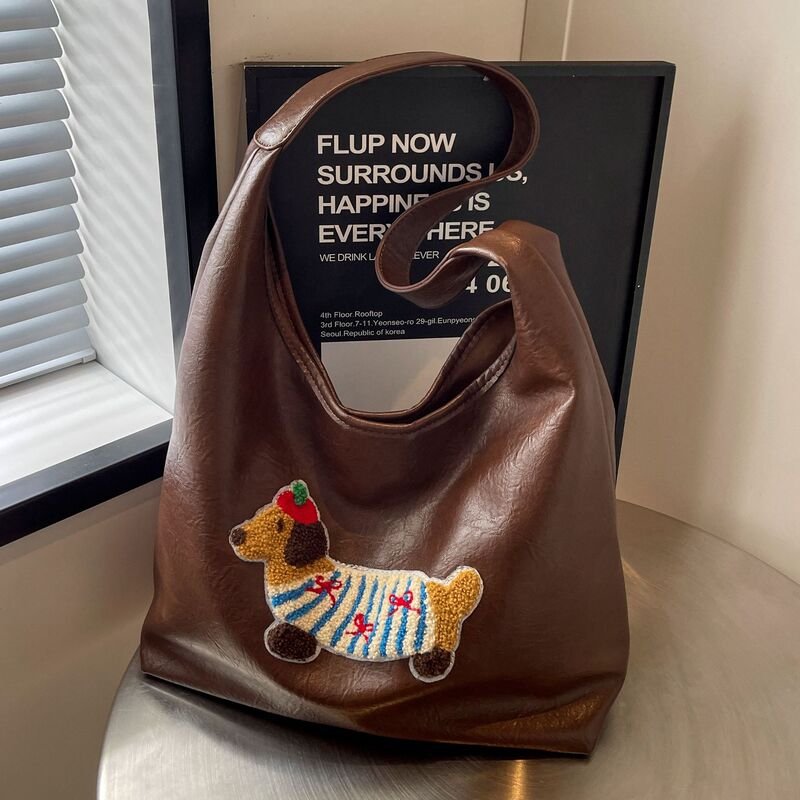 Autumn and winter retro large-capacity women's tote bag 2024 new fashion versatile high-end single shoulder handbag