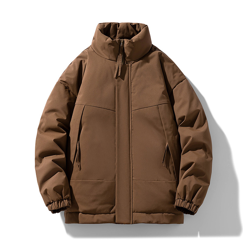 Men's loose windproof and waterproof thickened cotton jacket casual stand collar jacket
