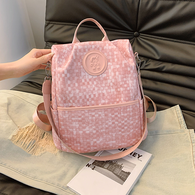 Designed large-capacity bag women's 2024 summer new shoulder bag class commuting travel texture backpack