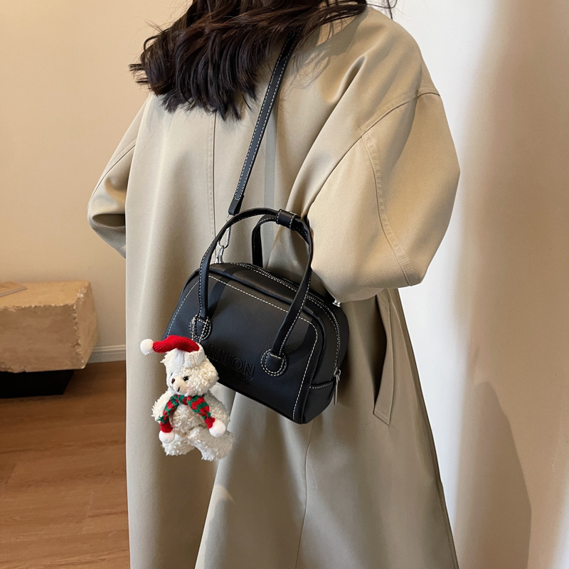 Winter new high-end niche design cross-body bag pu material shoulder bag trendy personality simple women's bag