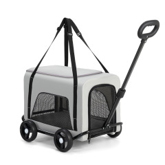 Small pet stroller for dogs and cats Teddy baby stroller for travel pet dog stroller cross-border lightweight folding