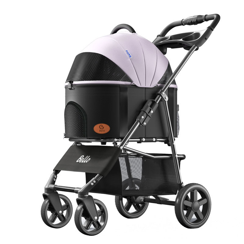 Bello SP02FD manufacturer sells pet stroller foreign trade lightweight folding pet stroller dog