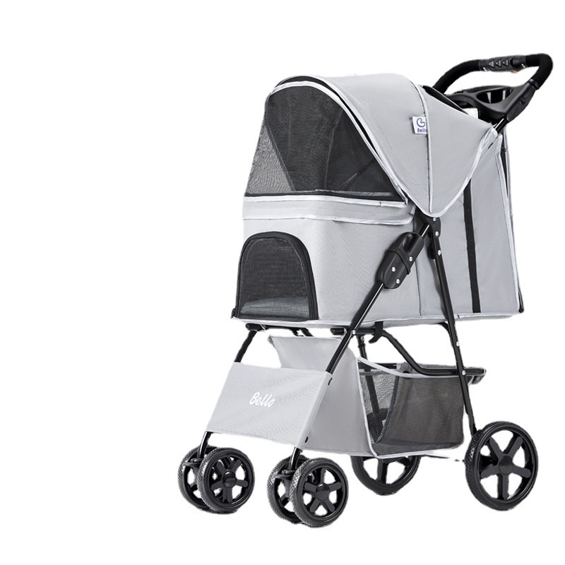 Bello SP02 manufacturer sells pet strollers for foreign trade lightweight folding pet strollers for dogs to go out