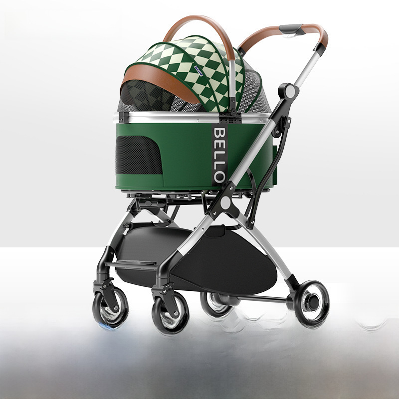 BelloWM01-T aluminum tube pull rod pet stroller bag separated cat and dog car travel travel car foldable