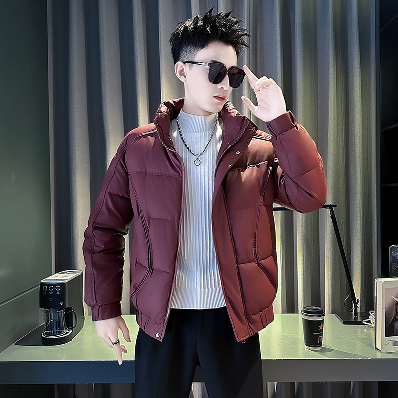 Men's stand collar thickened popular all-match cotton coat for men