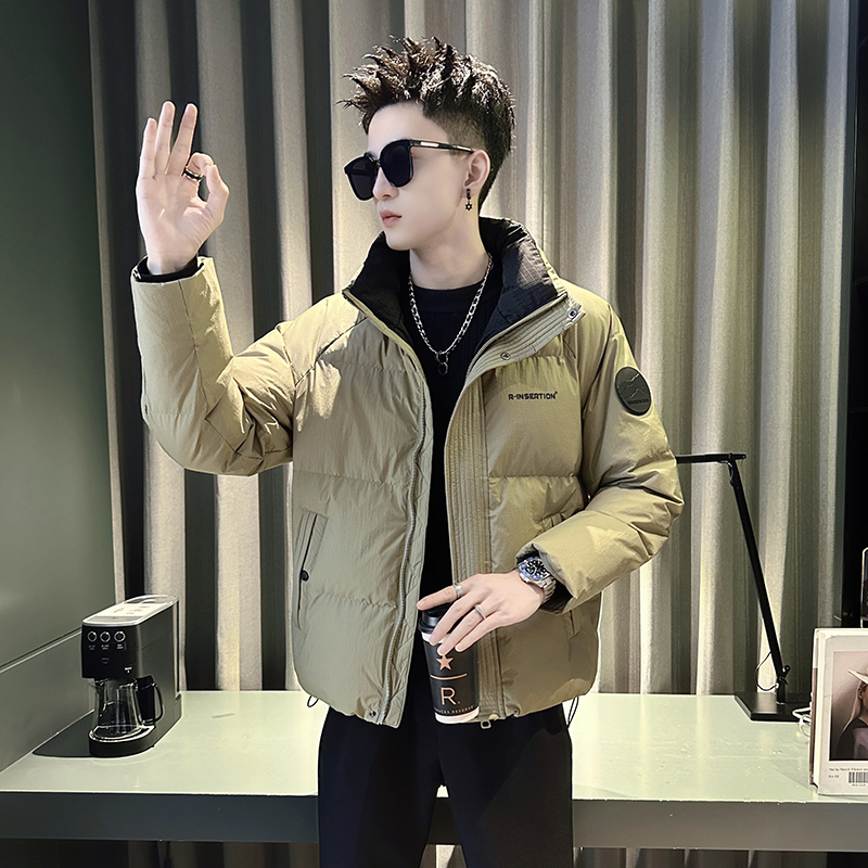 Men's winter coats, trendy brand stand collar cotton coats, winter coats, men's cotton coats, thickened warm cotton jackets