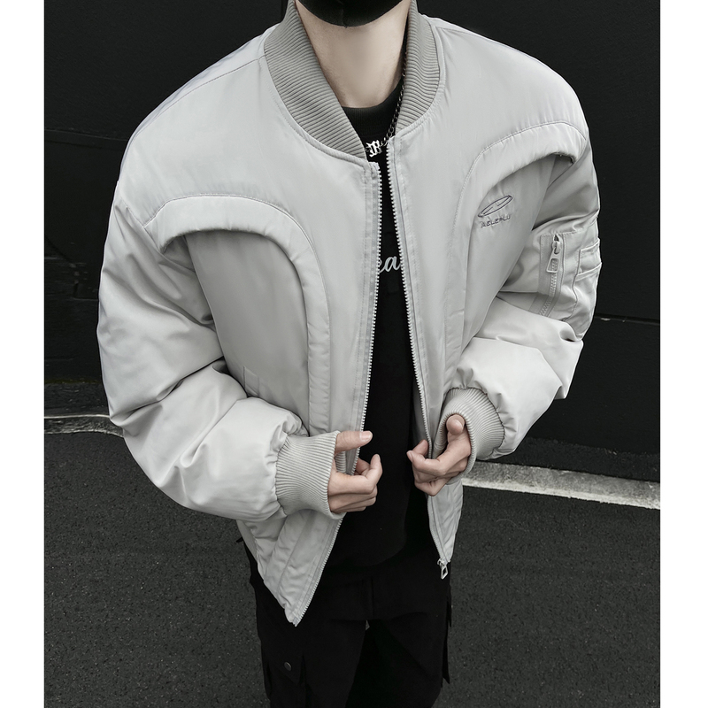 9 American embroidered flight suit cleanfit split cotton jacket