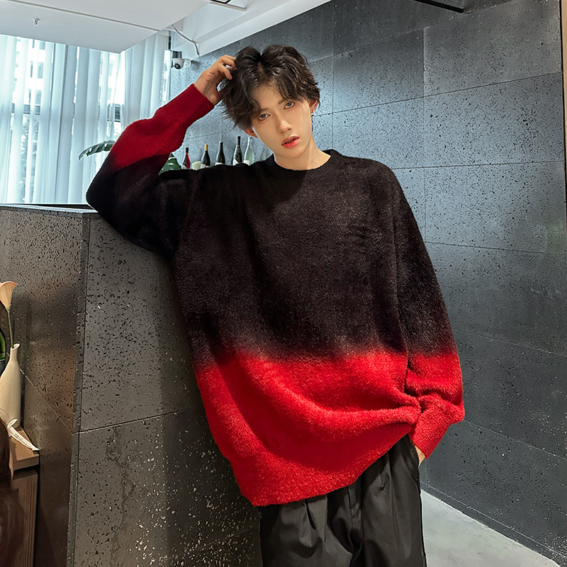 Autumn and winter mink velvet heavy gradient sweater store quality