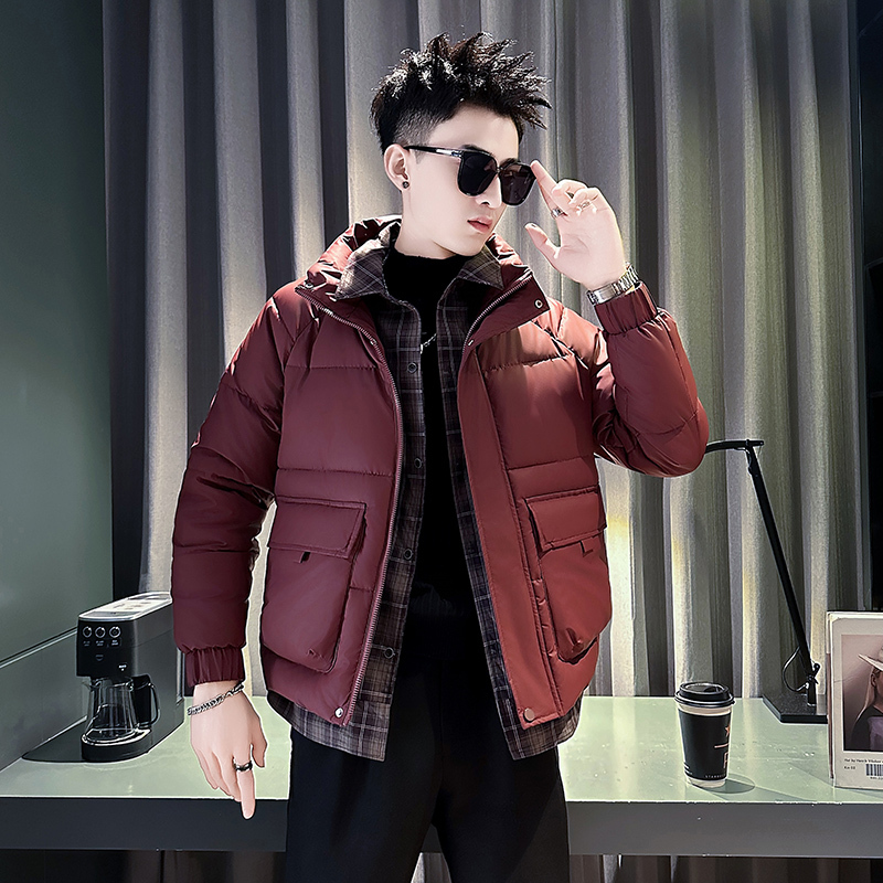 Men's stand collar thickened popular all-match cotton coat for men