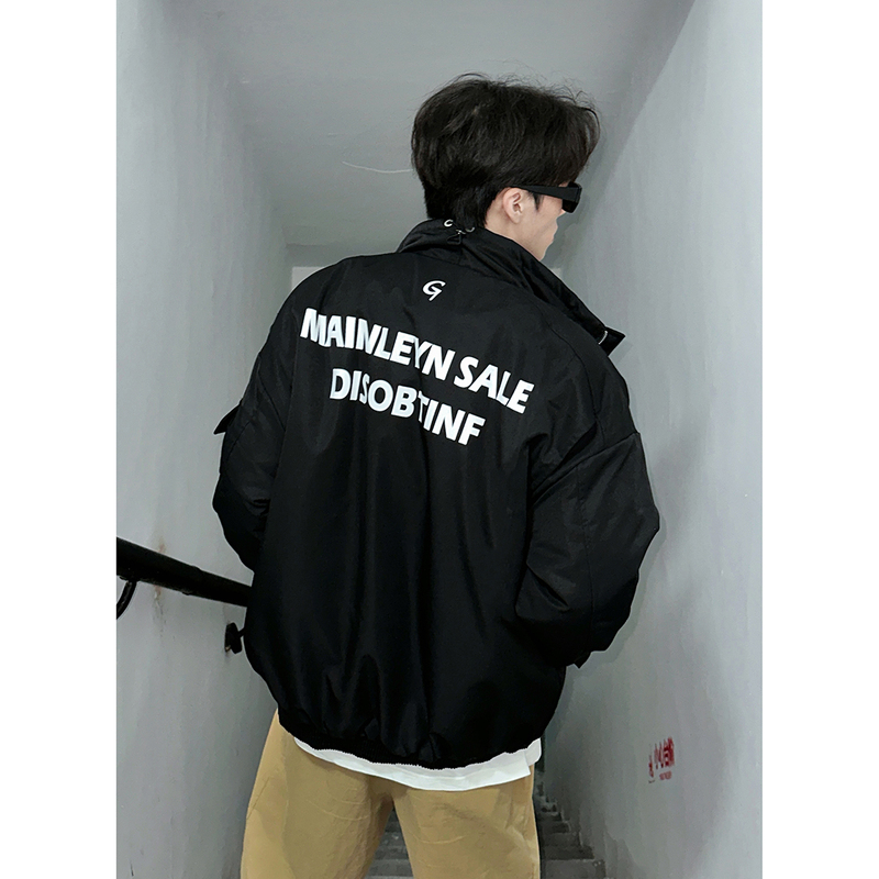 Pure cotton printed winter clothing American workwear stand collar cotton clothing