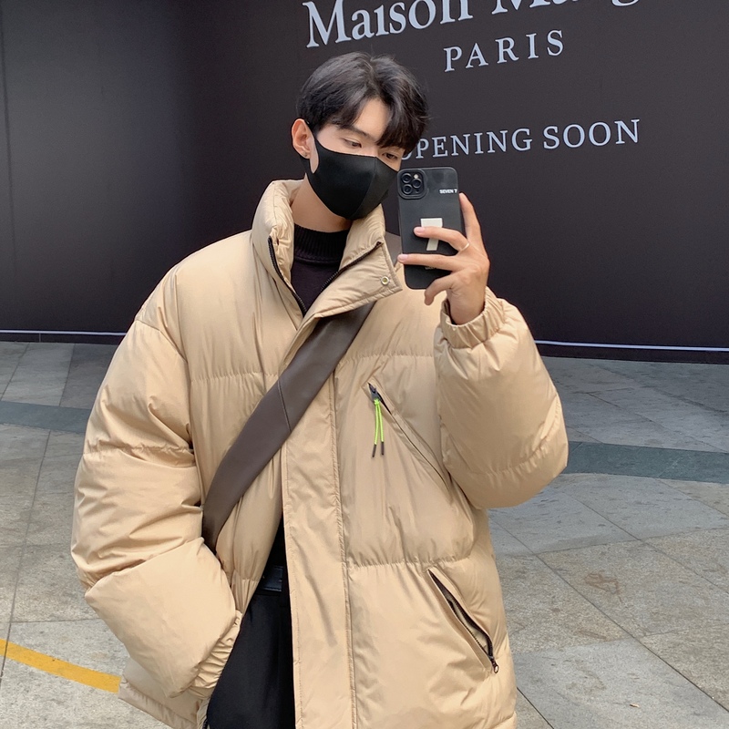 White duck down jacket for men in winter new style American trendy brand handsome down jacket thickened warm loose casual jacket