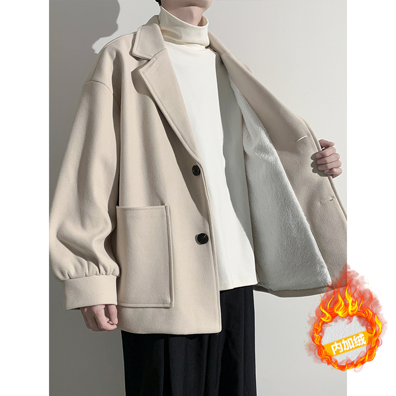 High-end sherpa coat Korean style short woolen coat