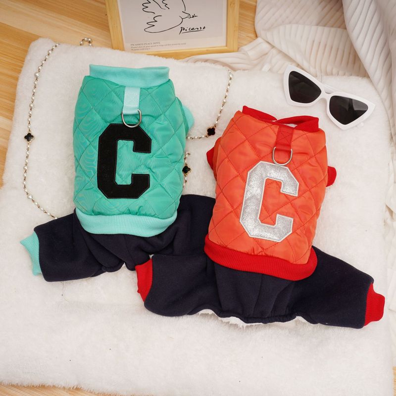 Cats and puppies clothes, autumn and winter Korean version thickened cotton clothes Teddy Bichon small dogs hot sale