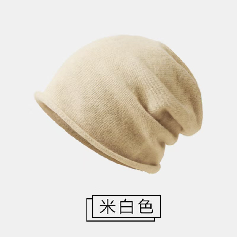2024 Autumn and Winter New Wool Fleece Knitted Hat Women's Cuffed Thickened Pile Hat Fashion Windproof Warm Hat Wholesale