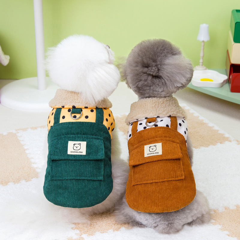 Pet Winter Thickened Cotton Clothes Teddy Bichon Small Dog Autumn and Winter Clothing Dog Cat Clothing 24 Careful Cotton Clothes