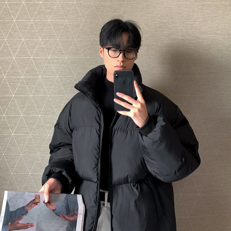 Down filled winter Korean style down jacket for men