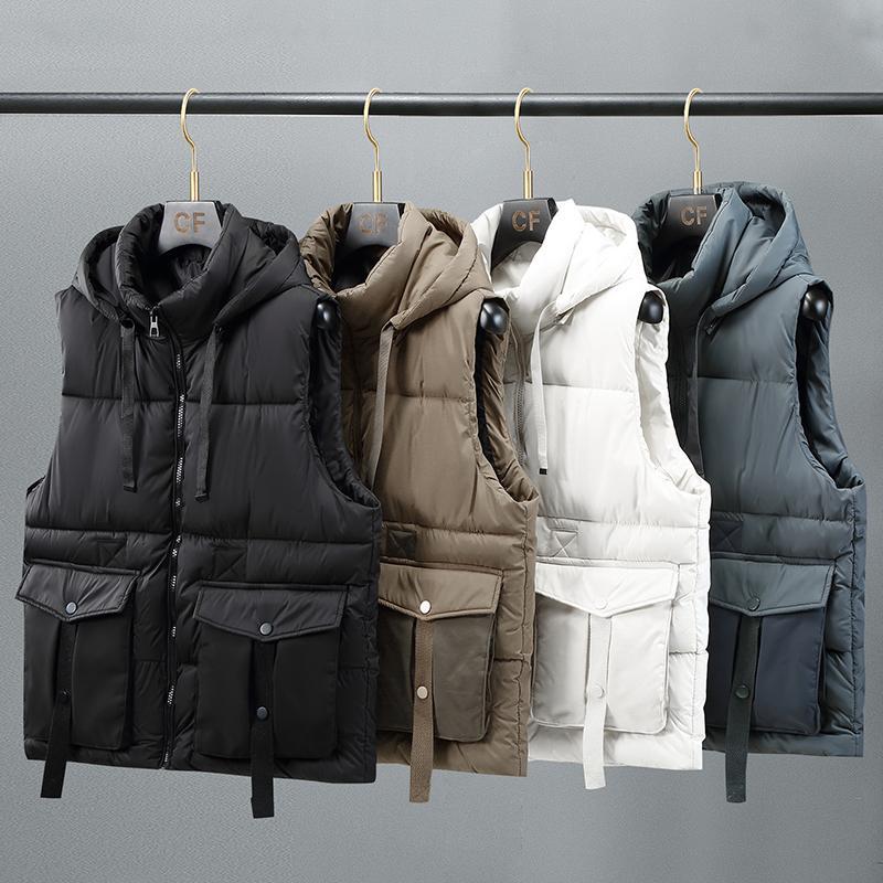 Solid Color Live Hat Trendy Vest for Casual Couples Korean Style British Style Light Waistcoat Fat Vest