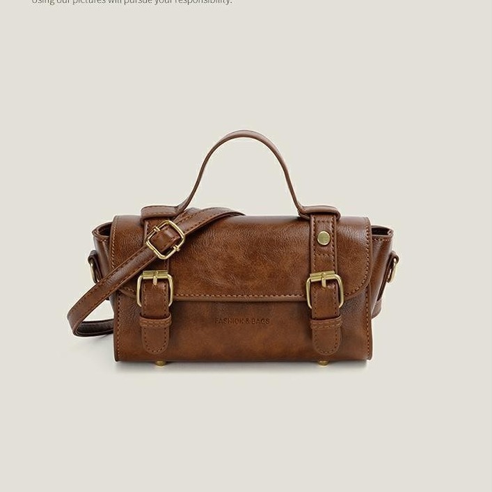 Fashionable retro cylindrical bag for women, new style, fashionable, niche, high-quality, versatile one-shoulder cross-body Cambridge bag
