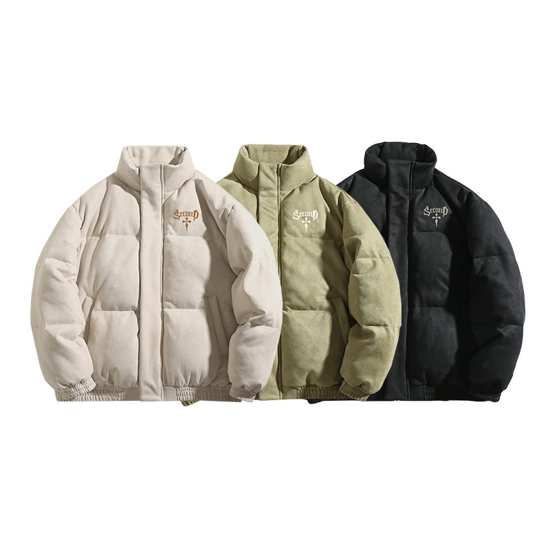 Suede cotton coat winter new retro thickened couple trend warm cotton coat