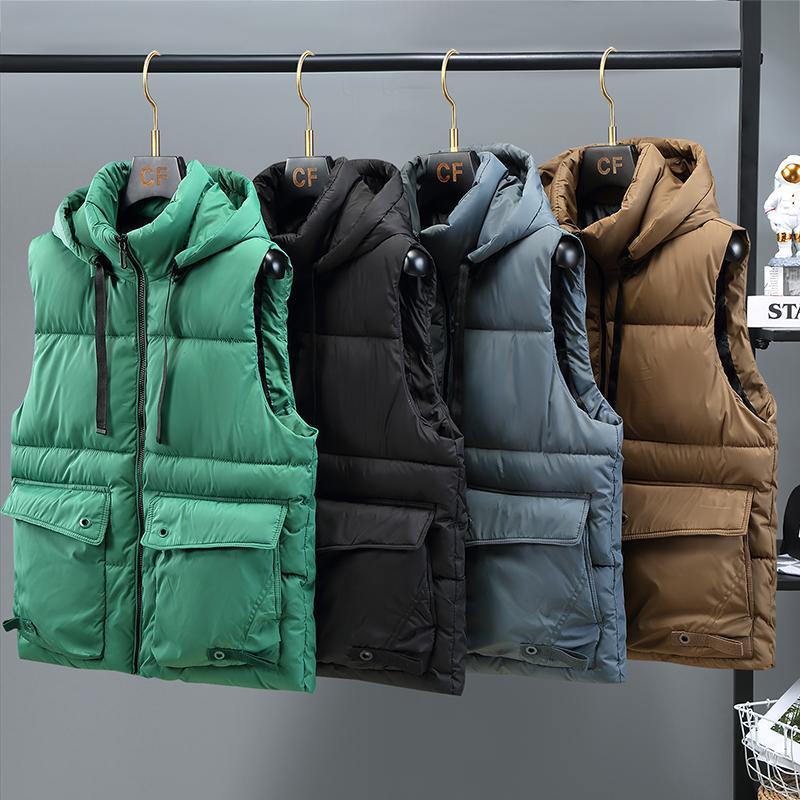 Solid Color Live Hat Trendy Vest for Casual Couples Korean Style British Style Light Waistcoat Fat Vest