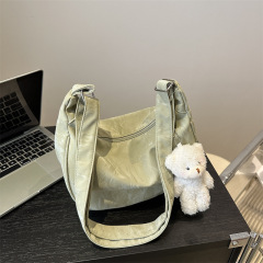 Dumpling bag female Japanese style ins versatile crossbody bag casual large capacity Oxford bag student class commuting shoulder bag