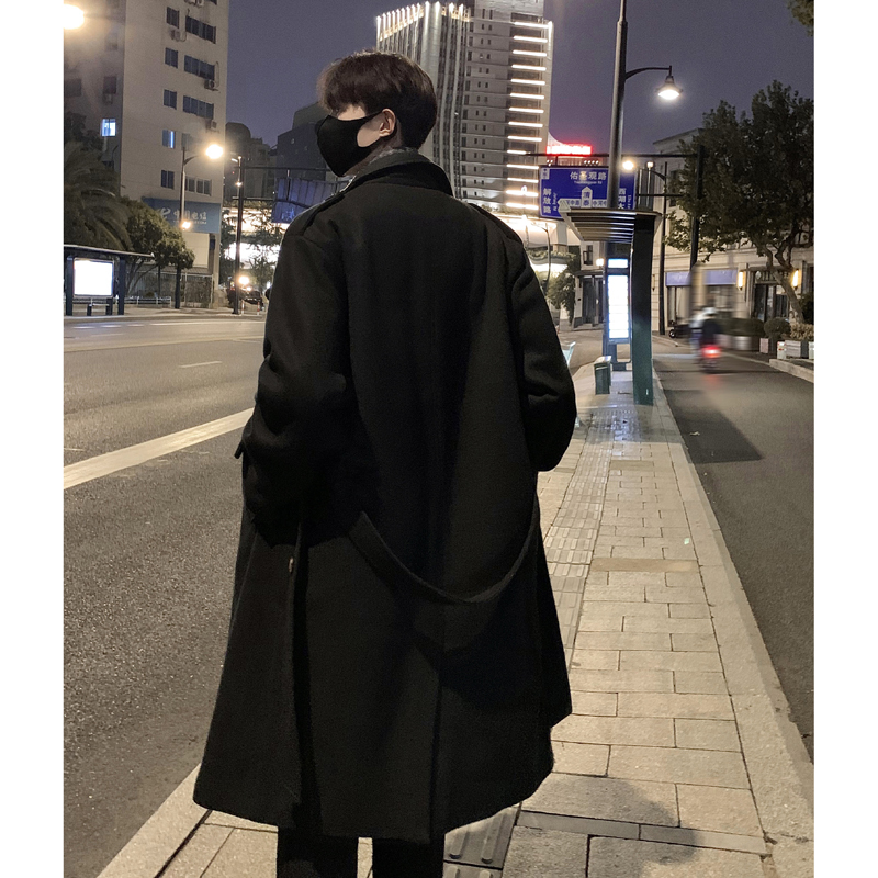 Men's autumn and winter mid-length woolen coats