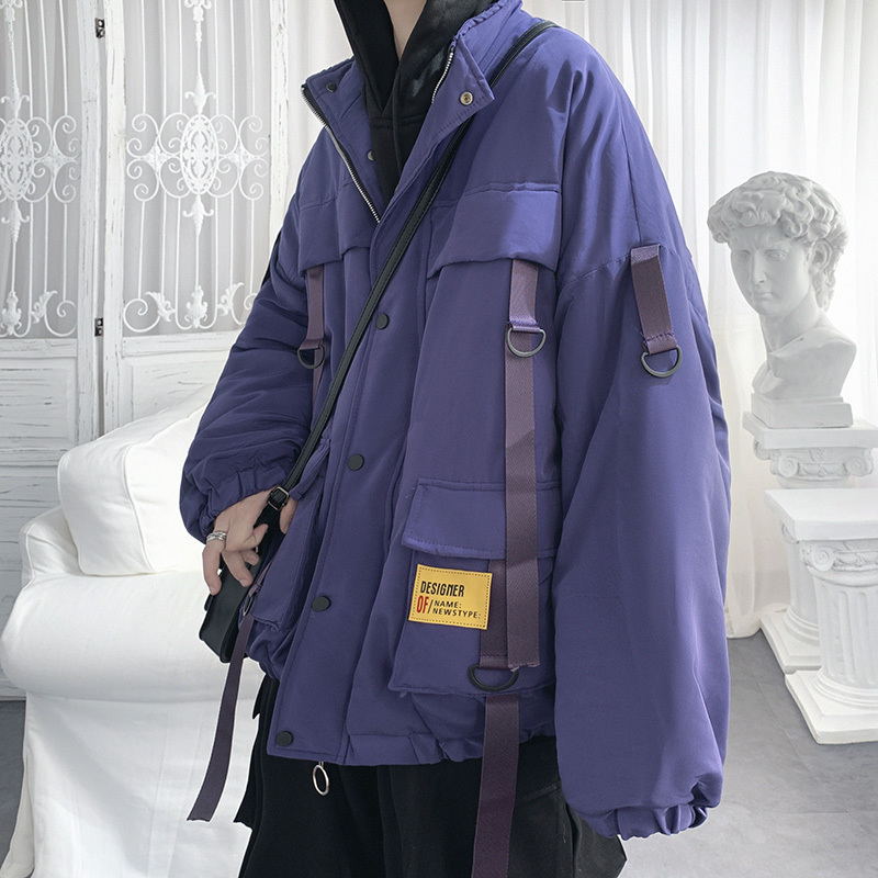 Functional workwear cotton coat men's stand collar casual jacket cotton coat