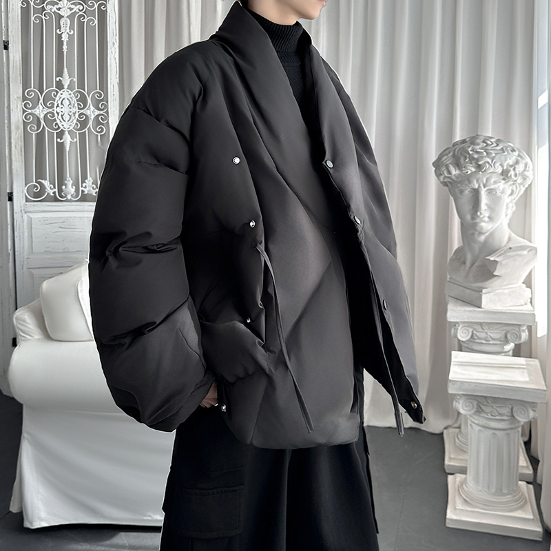 Cotton clothing men's new Chinese style men's high-end collarless design jacket