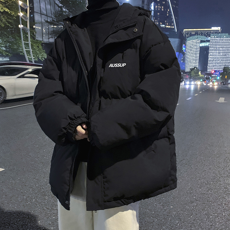 Men's cotton padded winter thickened cotton coats Hong Kong style Hong Kong style