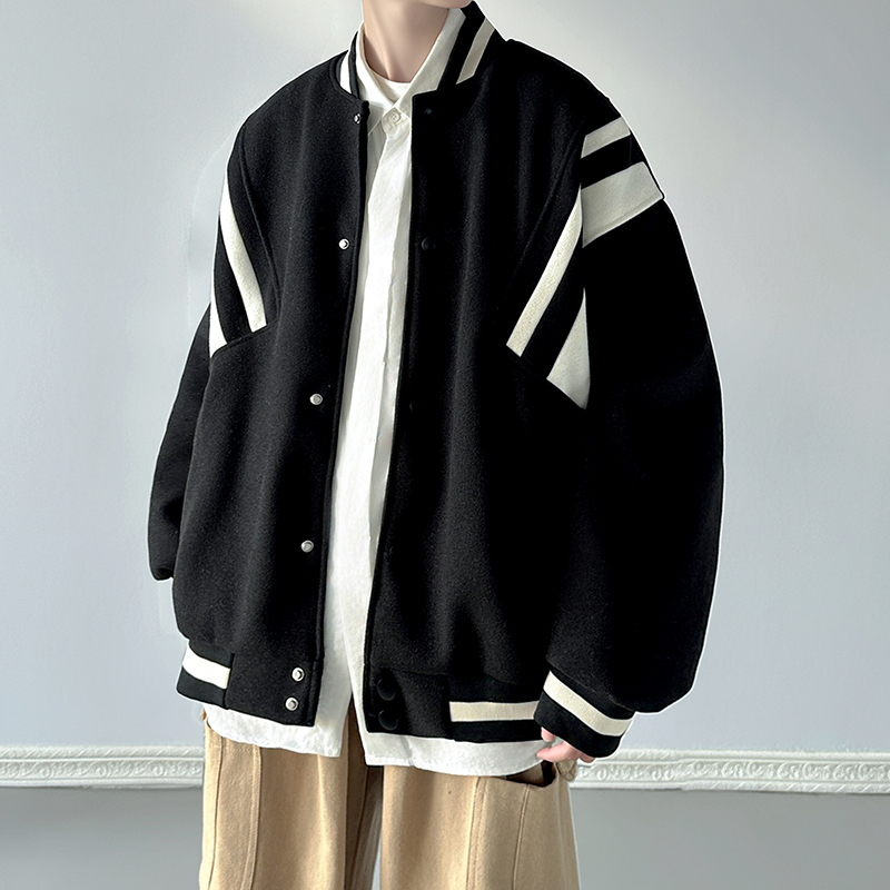 American retro baseball uniform flight jacket