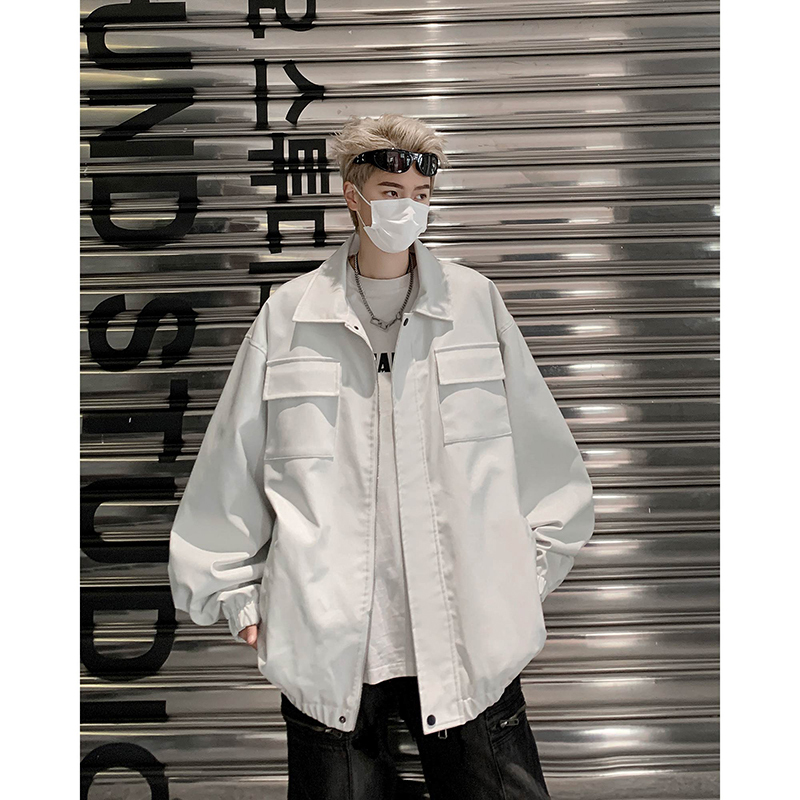 Casual motorcycle leather jacket American style men's autumn new youth student jacket