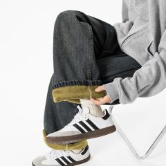 fleece thickened jeans