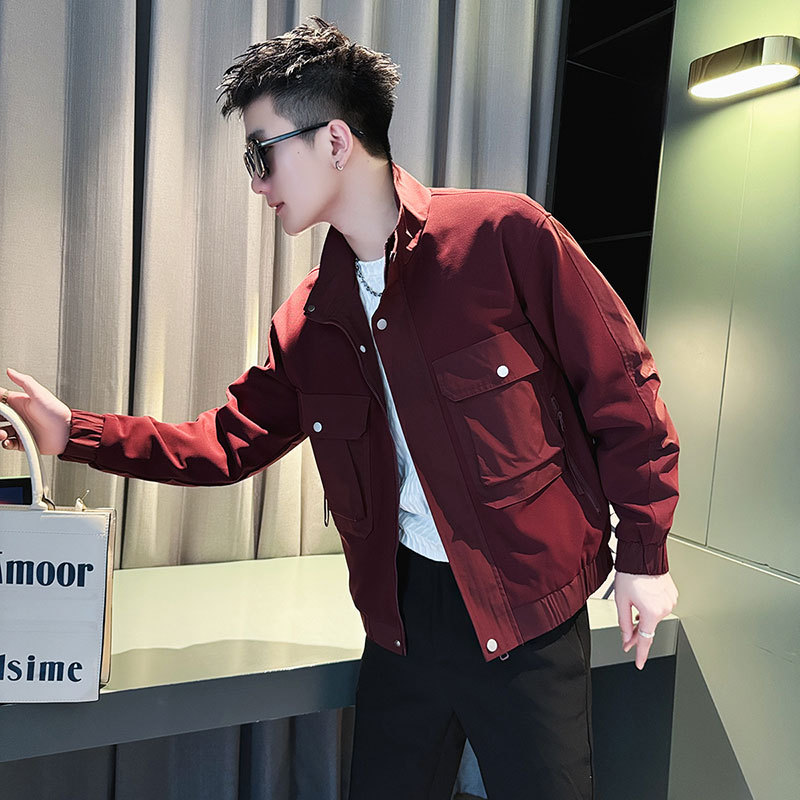 Social boy jacket, men's trendy shopkeeper style top