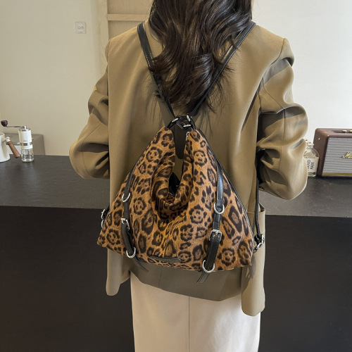 Cross-border bags for women 2024 new autumn and winter backpacks retro shoulder bags versatile large capacity underarm tote bags