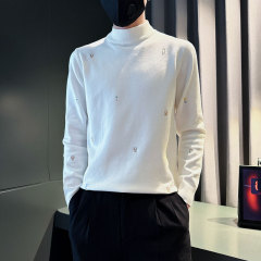 Social boy shopkeeper style men's trendy sweater and knitted sweater