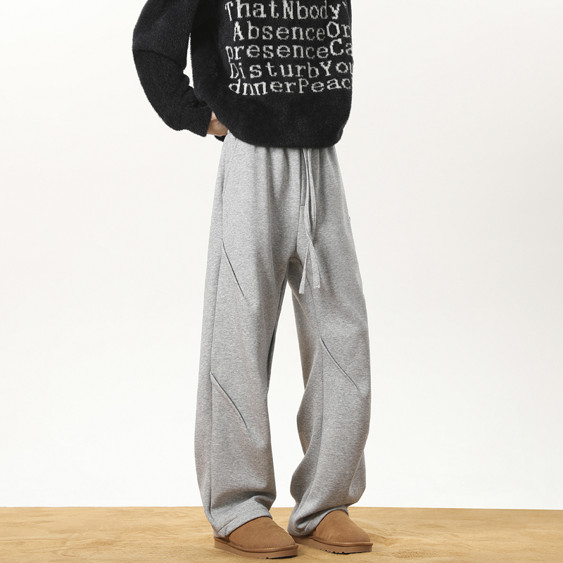 pleated sweatpants casual pants