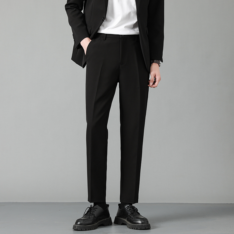 Korean style suit pants for men, fashionable, versatile, slim fit, stretch casual pants