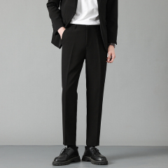 Korean style suit pants for men, fashionable, versatile, slim fit, stretch casual pants