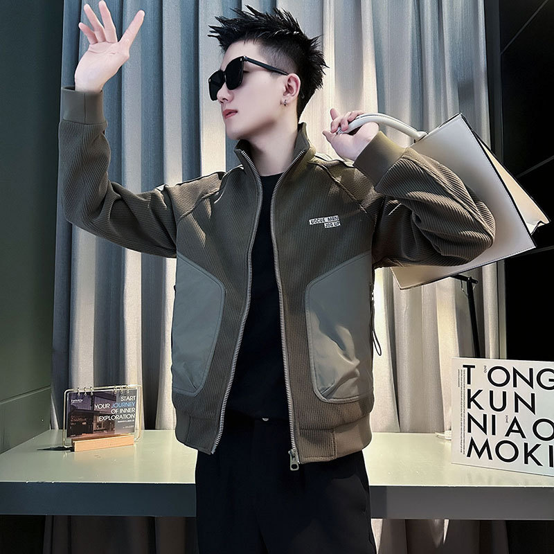 Autumn and winter new style social boy shopkeeper trendy men's jacket