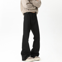 American versatile black scimitar bootcut jeans trousers