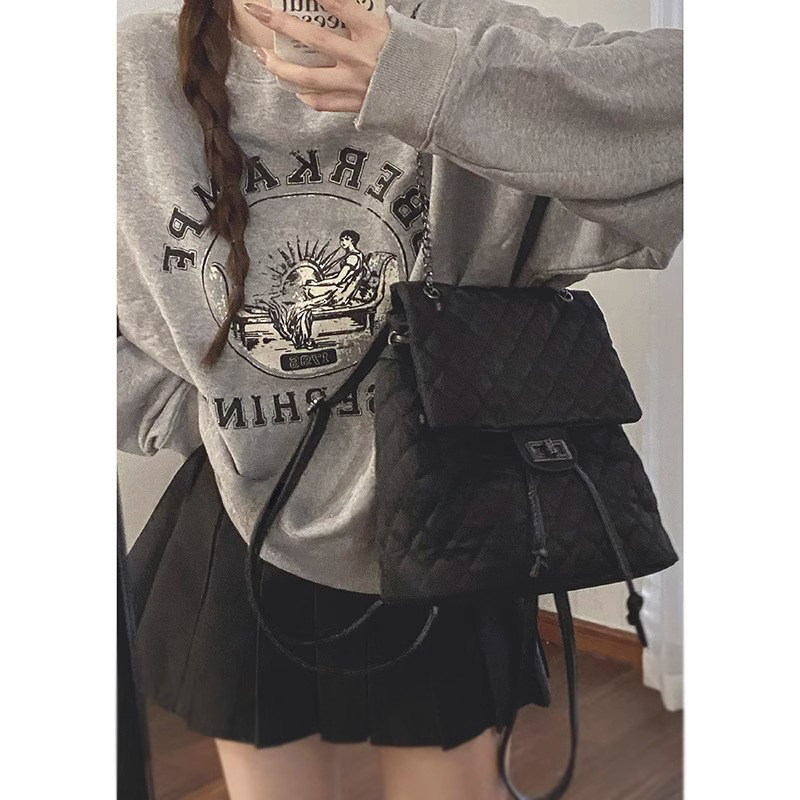 Korean style niche backpack women's new student casual small backpack travel chain crossbody bag